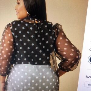 Rosetta polka dot sheer top